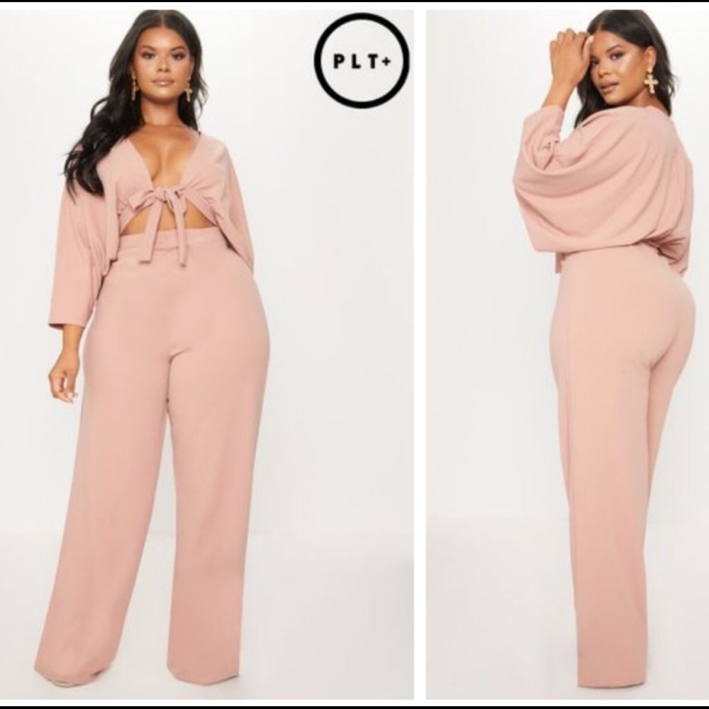 PLT rose pink jumpsuit NWOT